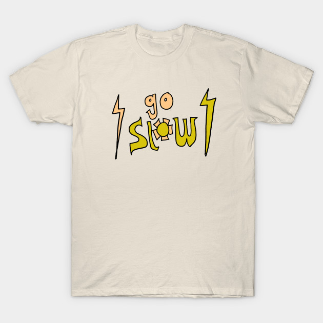 Go Slow Lightning Bolts Retro Surf Art By Surfy Birdy Go Slow