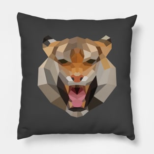 Geometric Tiger Head Pillow