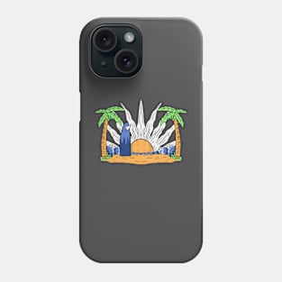 beach time surfing vocation Phone Case