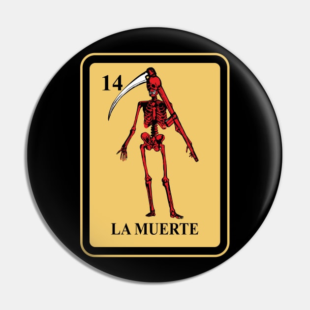 Mexican La Muerte lottery traditional Reaper Pin by FunnyphskStore