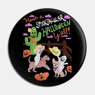 Spooktacular Cowboy Halloween Pin