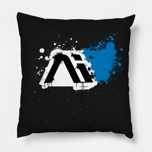 AI splat Pillow by Draygin82