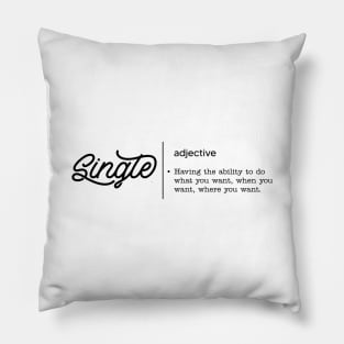 Single Adjective Anti Valentine Club Singles Club Pillow