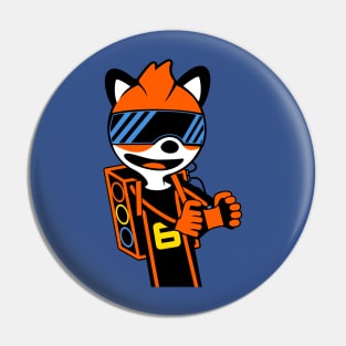 Happy E-Sports Gamer Fox Pin