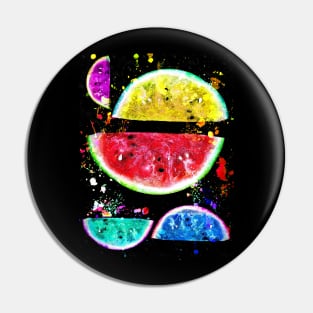 Melons Black Splash Pin