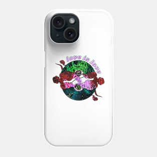 Love is Love Rainbows - Space Green & Red Phone Case