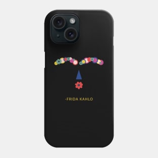 Frida kahlo mexican painter portrait funny cute colorful flowers viva la vida Phone Case