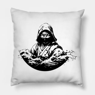 an abstract ninja Pillow