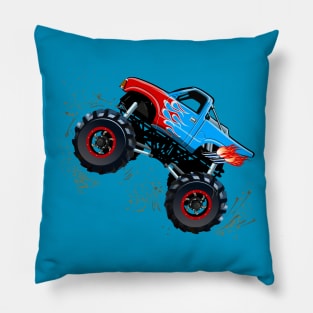 Cartoon monster truck Pillow