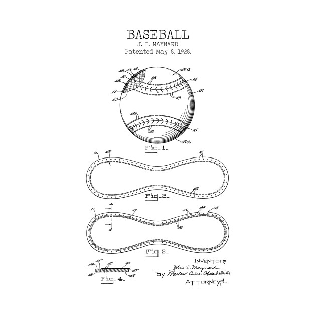 Discover BASEBALL - Baseball Patent - T-Shirt