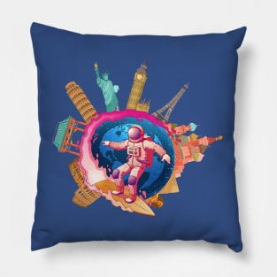 Travel Around the World Pillow