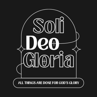 Soli Deo Gloria Modern Design in Dark Theme T-Shirt