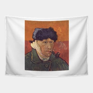 Self-portrait with Bandaged Ear and Pipe - Vincent Van Gogh Tapestry