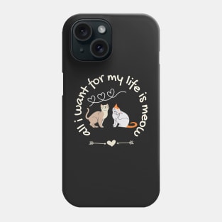 Meow loving Cats couple Phone Case