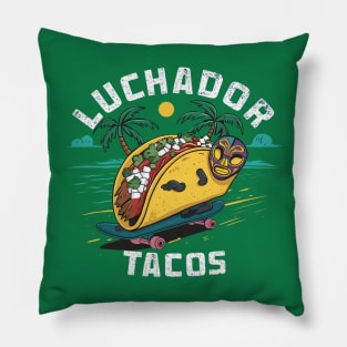 Luchador Tacos Pillow