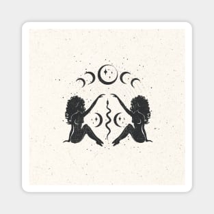 Sitting Sister Moon Goddess Magnet