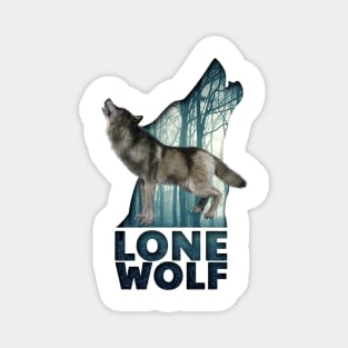 The lone wolf howls Magnet