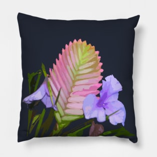 Pink Quill, Blue Flowered Torch,Tillandsia Pillow