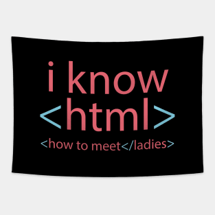 I Know HTML (How to Meet Ladies) Tapestry