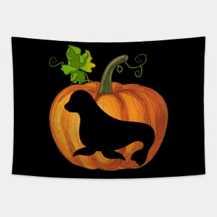 Seal in pumpkin Tapestry