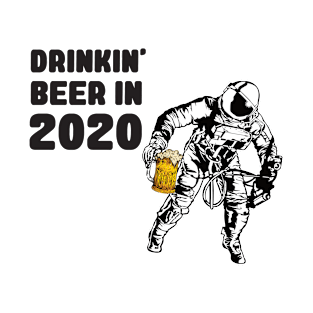 Funny astronaut drinks beer filtered protected T-Shirt