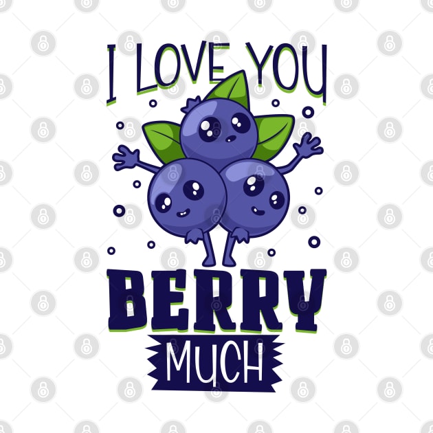 I love you berry much - blueberry by Modern Medieval Design