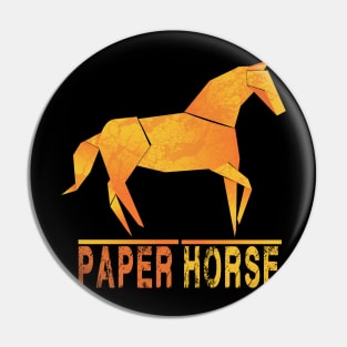 paper horse t-shirt Pin