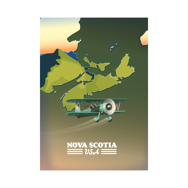 Nova Scotia Canada travel map by nickemporium1