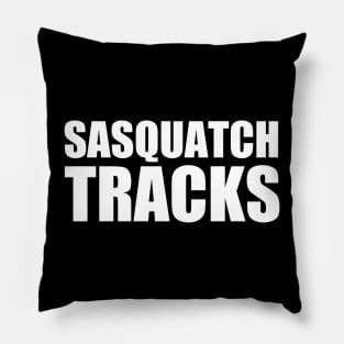 Sasquatch Tracks Logo White Pillow