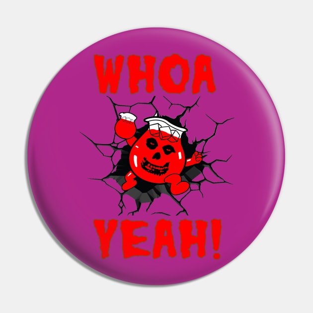 Ghoul Aid - Whoa Yeah! Crimson Ghost Mashup Red Pin by Controlled Chaos