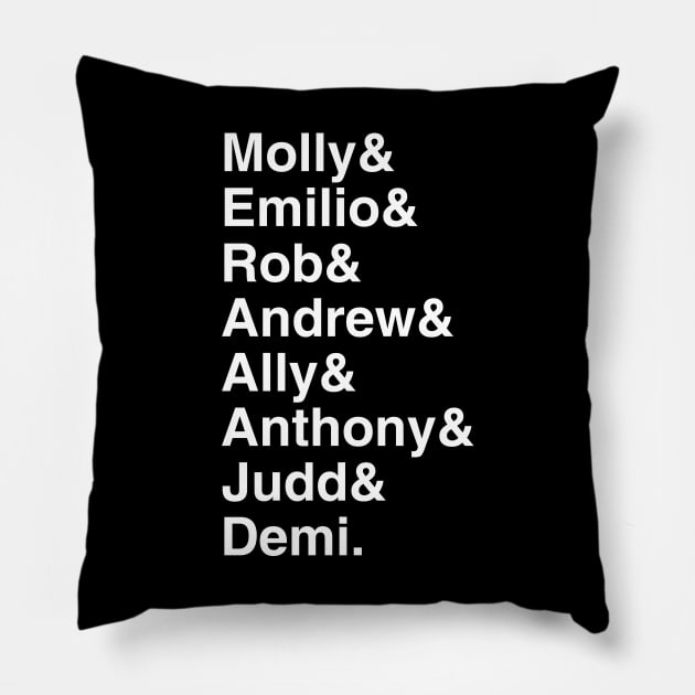 80s Teens List Pillow by GloopTrekker