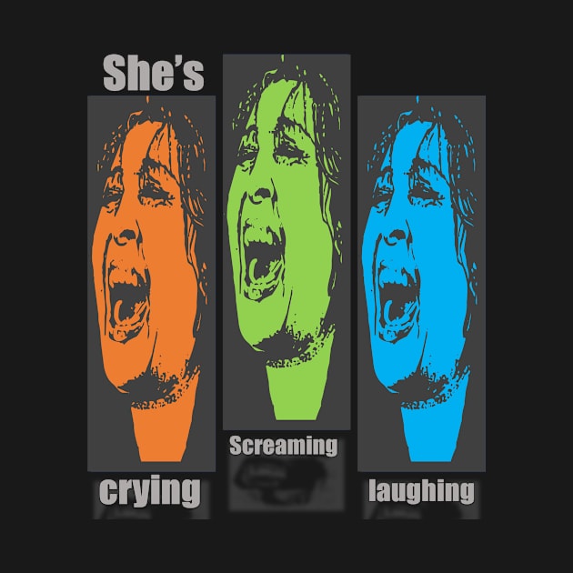 she's crying, screaming or laughing answer the question t-shirt 2020 by Gemi 