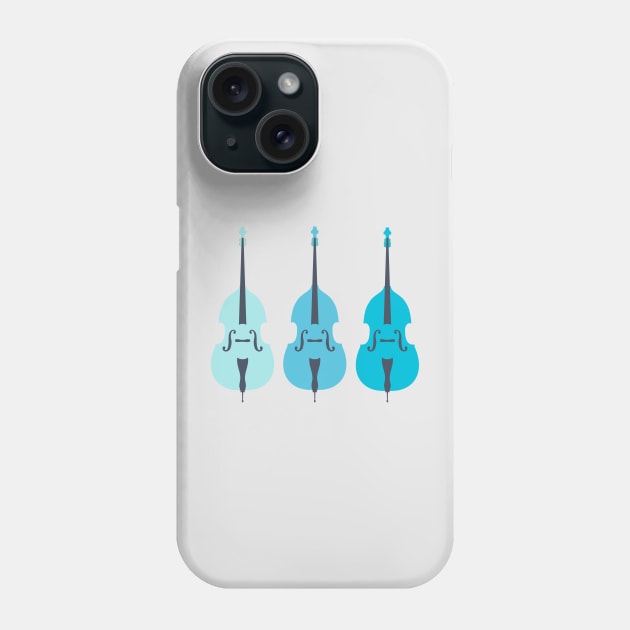 Trio of Double Bass Blues Phone Case by NattyDesigns