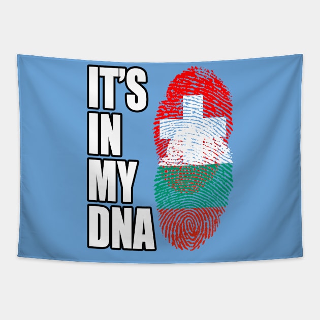 Switzerland And Bulgarian Mix DNA Heritage Tapestry by Just Rep It!!