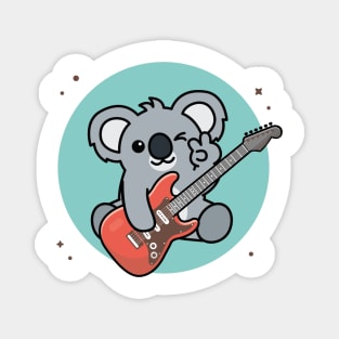 Rock star koala Magnet