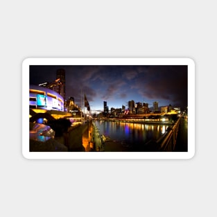 Melbourne skyline at night Magnet