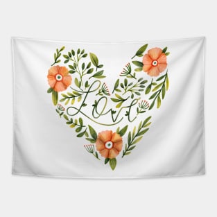 Floral Love Tapestry