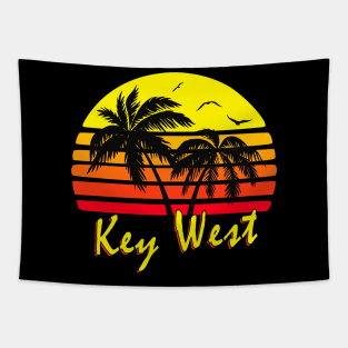 Key West Retro Sunset Tapestry