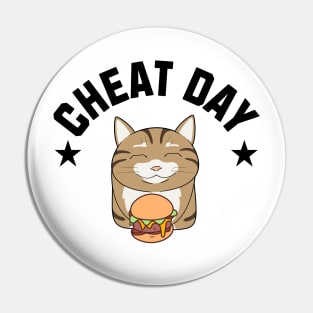 Cat Burger Cheat Day Pin