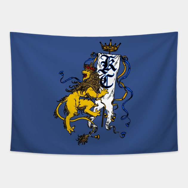 KC Royal Rampant Lion Tapestry by CURSED HALLOW