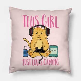 This Girl just Loves Gaming Pillow