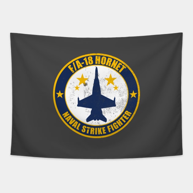 F/A-18 Hornet (distressed) Tapestry by TCP