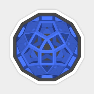 Gmtrx Seni Lawal blue v2 skeletal rhombicosidodecahedron Magnet