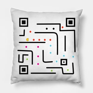 QR Code Pac Man Pillow