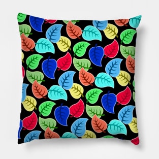 Colorful Leaf Pattern Pillow