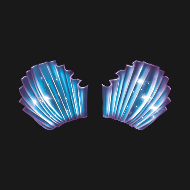 Shell mermaid bra (violet blue) by xsaxsandra