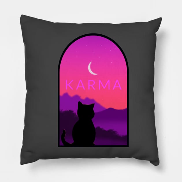 Karma is a Cat Pillow by SlowOctopus