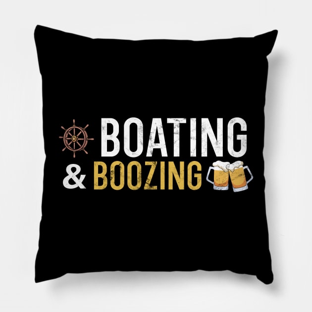 Boating and Boozing Pillow by maxcode