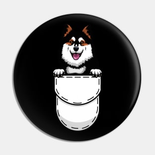 Funny Finnish Lapphund Pocket Dog Pin