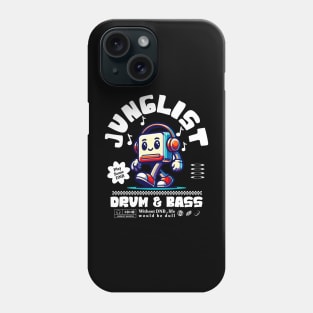 JUNGLIST  - DNB Headphone Mascot (white) Phone Case